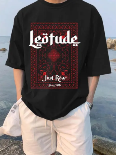 Leotude Oversized t shirt in black