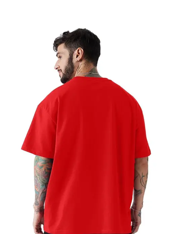 Los Angeles oversized t shirt in red - Image 2