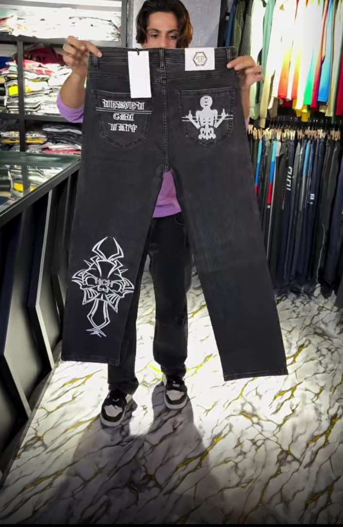 Black Jeans Baggy Fit For Men - Image 2